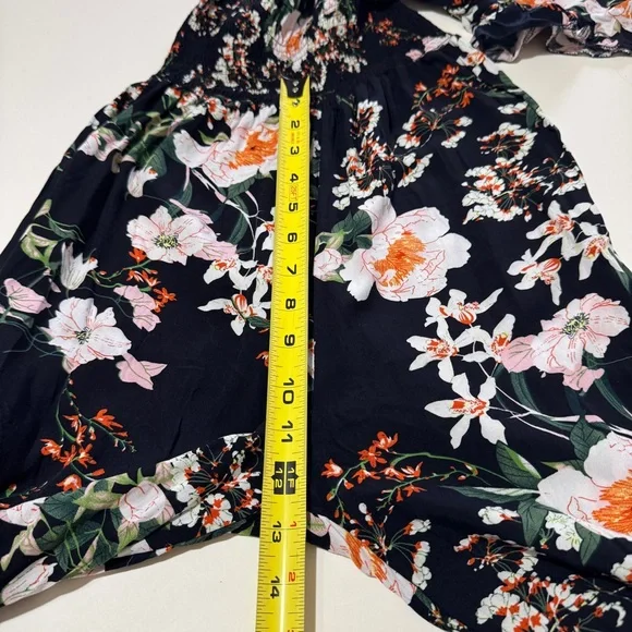 Kindred Anthropologie Womens Jumpsuit Size S Black Floral Wide Leg Casual Travel - Picture 11 of 13